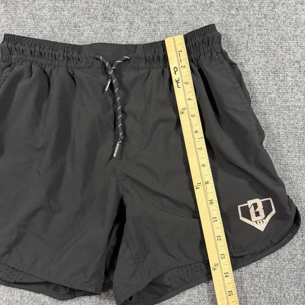 Baseball Lifestyle 101 Shorts Mens Small Black Athletic Drawstring